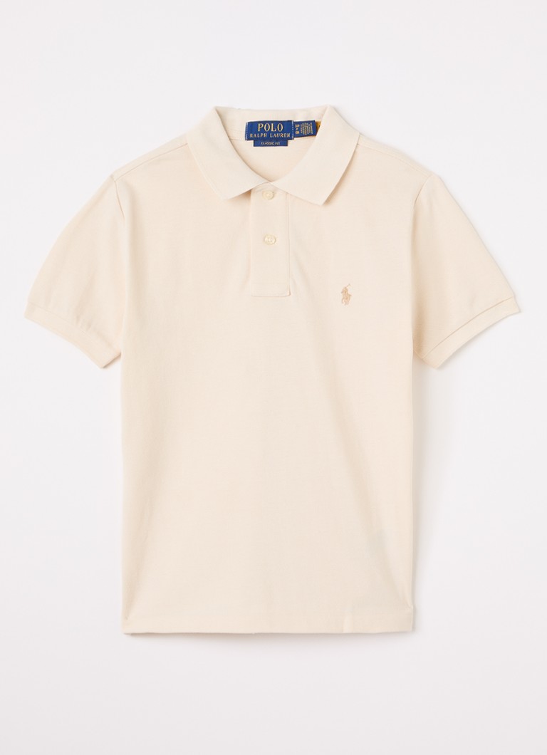 Ralph Lauren Jongens Polo met logo in de kleur Beige, maat: M=140