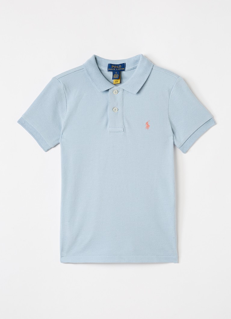 Ralph Lauren Jongens Polo met logo in de kleur Lichtblauw, maat: XL=164