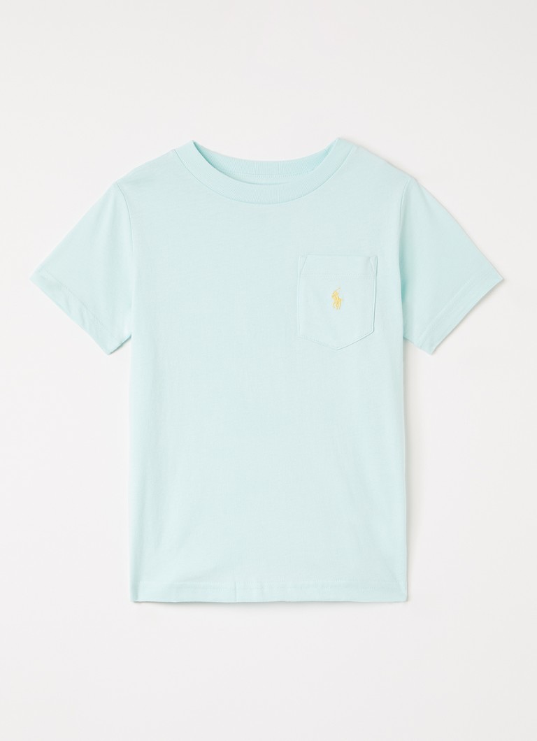 Ralph Lauren Jongens T-shirt met logoborduring in de kleur Turquoise, maat: L=152