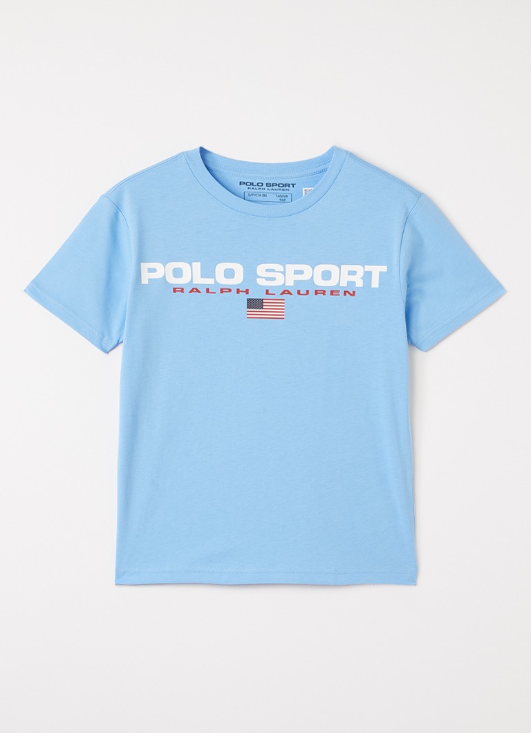 Ralph Lauren Jongens T-shirt met logoprint in de kleur Blauw, maat: S=128