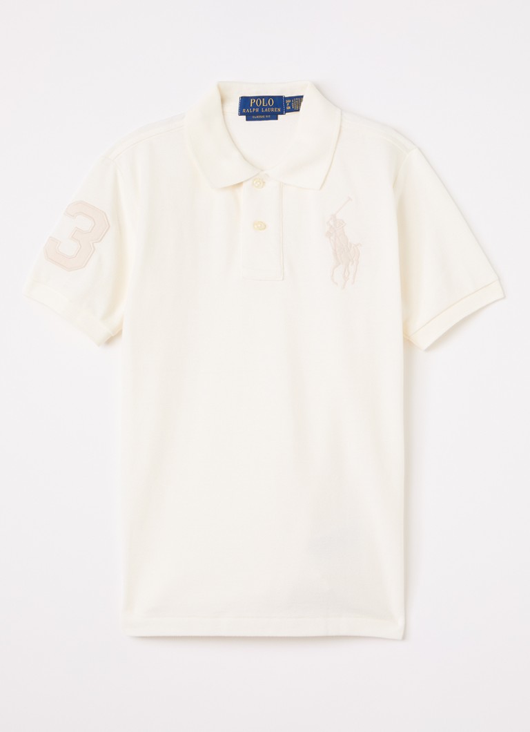 Ralph Lauren Jongens Polo met logo in de kleur Gebroken wit, maat: XL