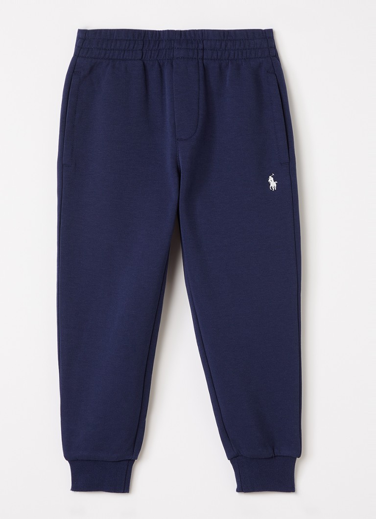 Ralph Lauren Jongens Tapered fit joggingbroek met logoborduring in de kleur Donkerblauw, maat: L=152