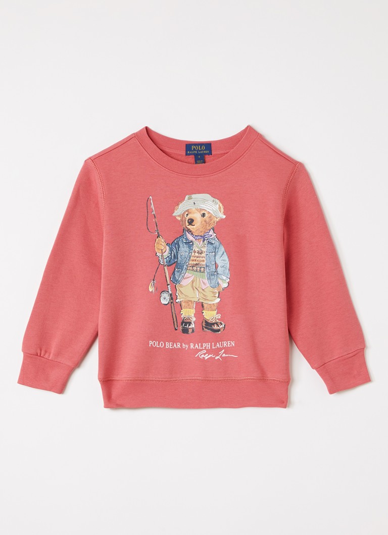 Ralph Lauren Jongens Sweater met logoprint in de kleur Koraal, maat: S=128
