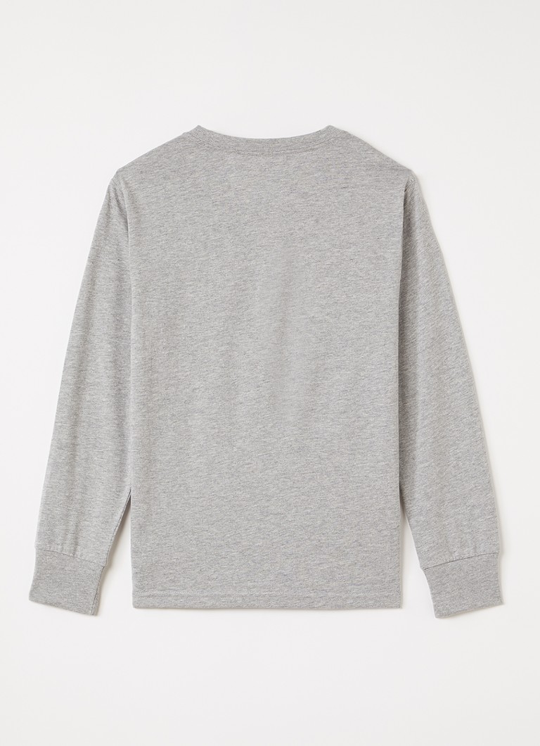 Ralph Lauren Jongens Longsleeve met logoborduring in de kleur Grijsmele, maat: XL=164