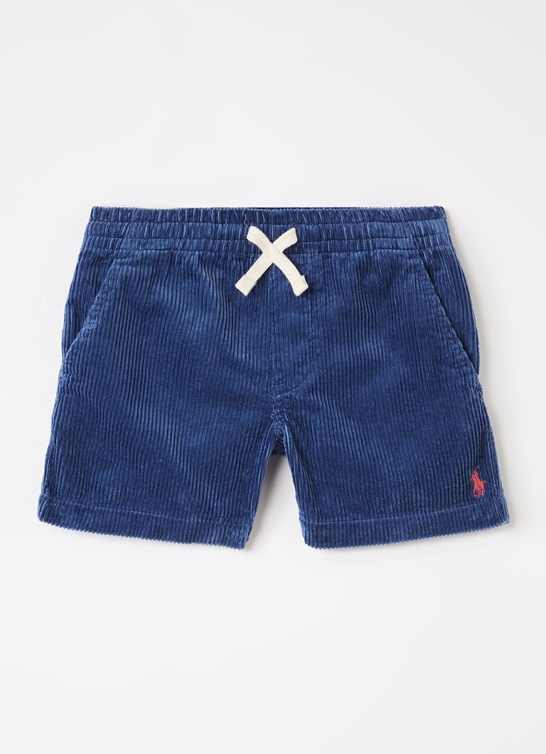 Ralph Lauren Jongens Prepster loose fit korte broek van corduroy in de kleur Indigo, maat: 4J=104
