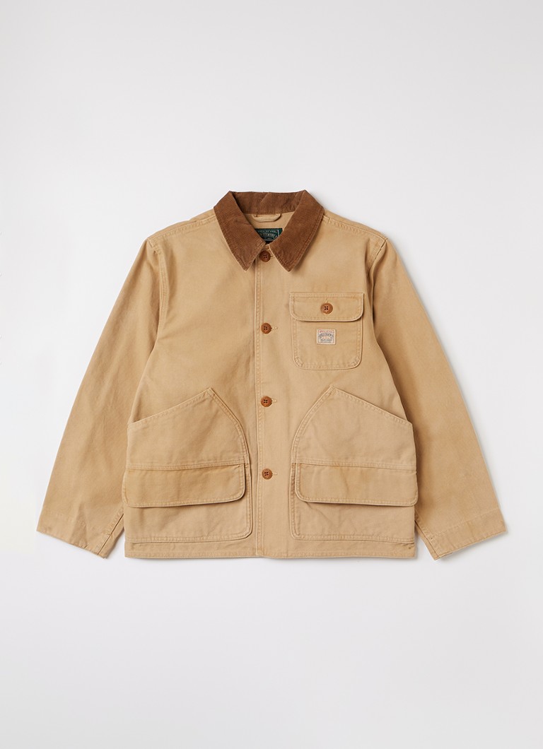 Ralph Lauren Jongens Barn jack met borstzak in de kleur Camel, maat: XL=164