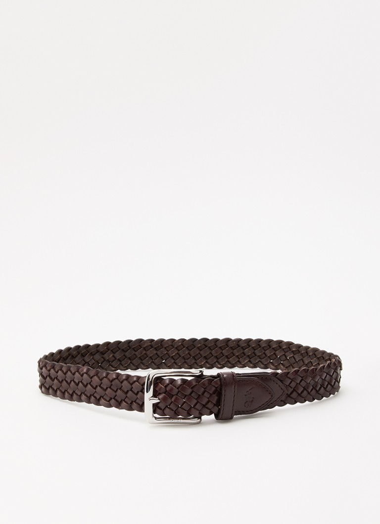 Ralph Lauren Jongens Riem van leer in de kleur Donkerbruin, maat: S=128