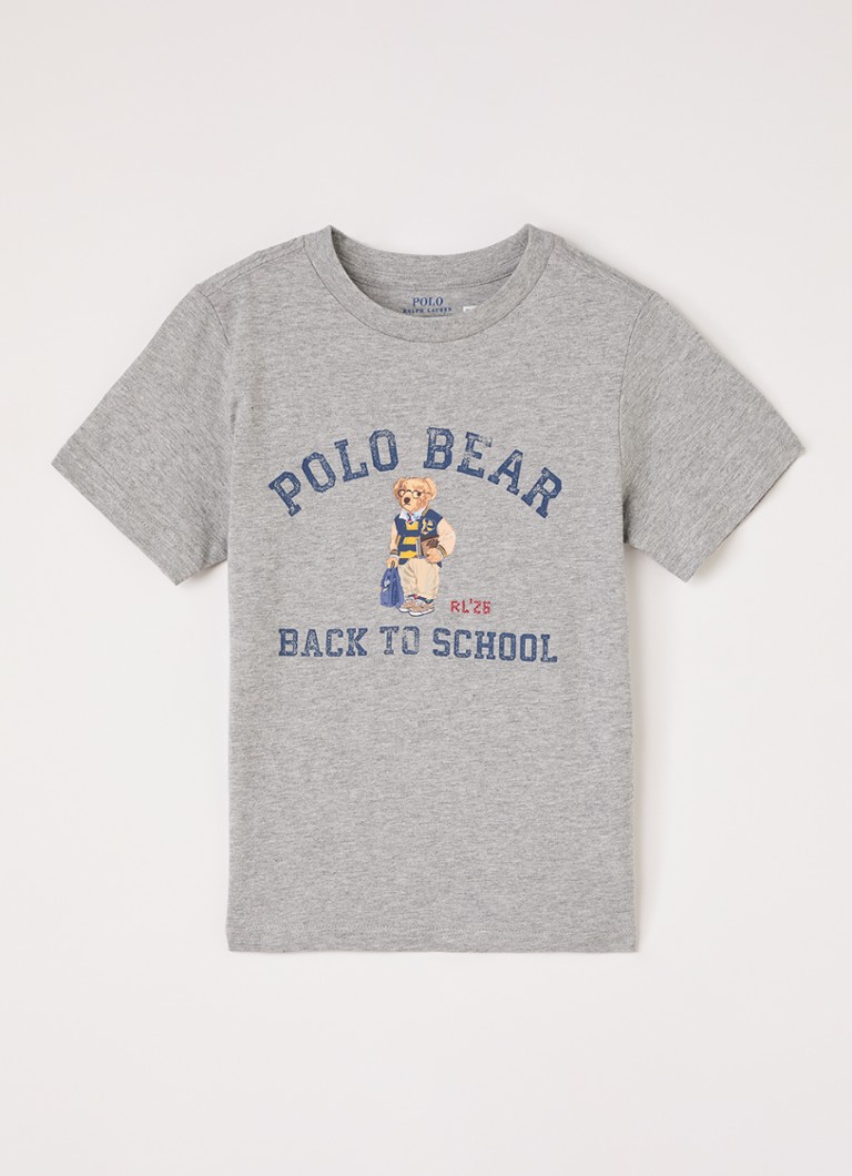 Ralph Lauren Jongens T-shirt met logoprint in de kleur Antraciet, maat: S=128