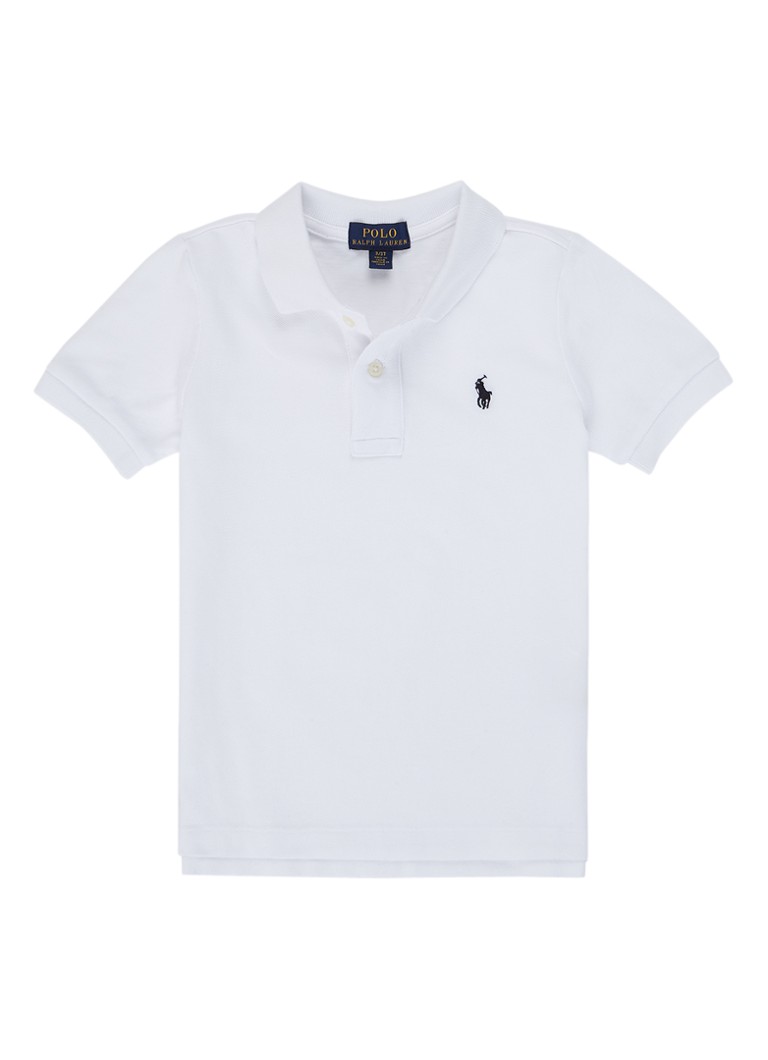 Ralph Lauren Jongens Polo van piqué katoen in de kleur Wit, maat: 116