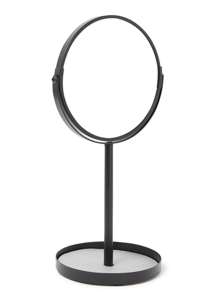 Yamazaki Tower make-up spiegel met opbergplankje 3x vergroting 33 x 14 cm Zwart - Deal
