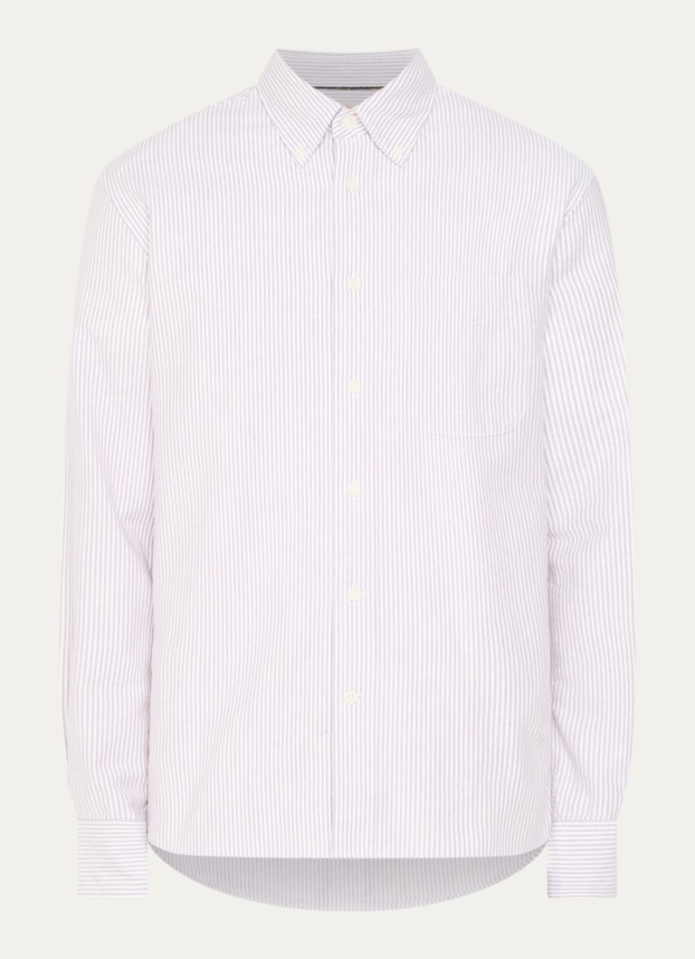 Barbour Heren Authentic regular fit overhemd met streepprint in de kleur Rood, maat: S