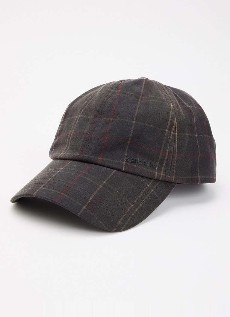 Barbour Heren Hayden tartan pet met ruitdessin in de kleur Donkergroen, maat: OS