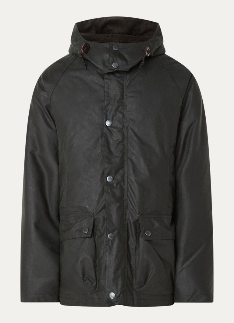 Barbour Heren Beaufort gewatteerde parka met afneembare capuchon en klepzakken in de kleur Donkergroen, maat: XL
