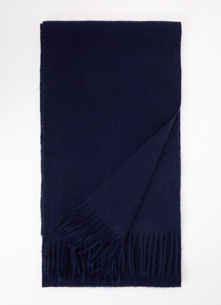 Barbour Dames Sjaal van lamswol 25 x 180 cm in de kleur Donkerblauw, maat: OS