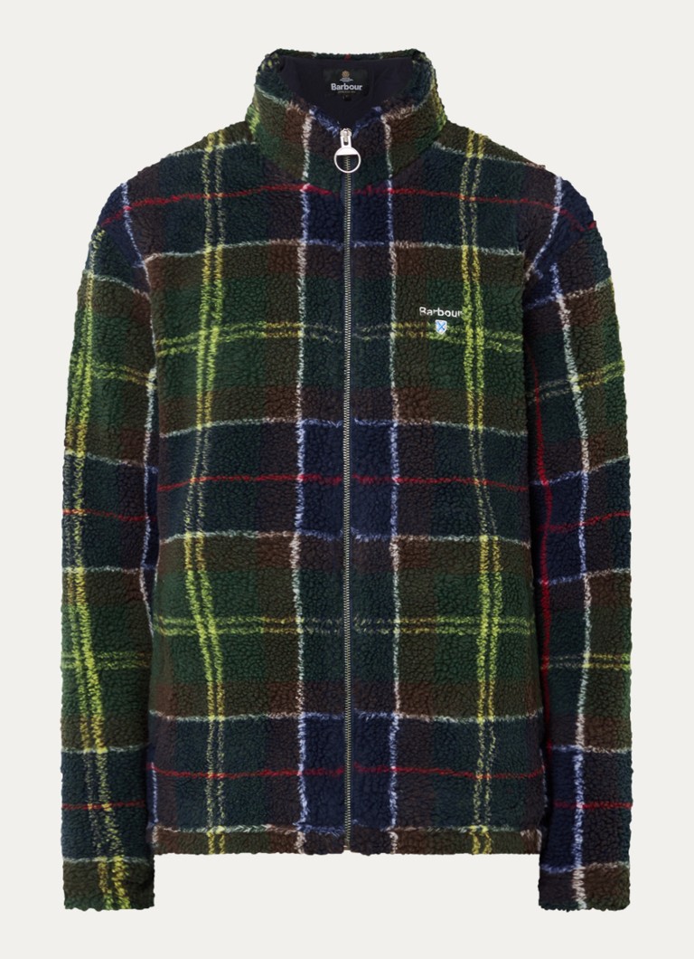 Barbour Dames Tartan vest van teddy met steekzakken in de kleur Donkergroen, maat: M