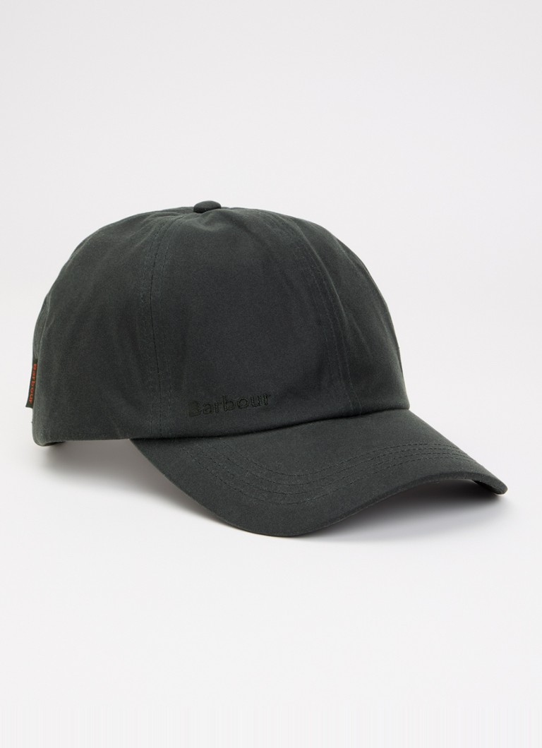 Barbour Heren Wax pet met logoborduring in de kleur Zwart, maat: OS