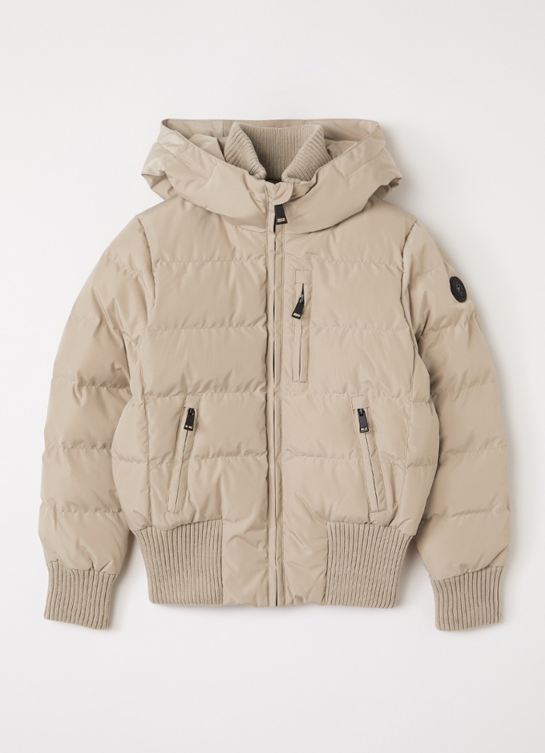 Airforce Meisjes Gewatteerde bomberjack met capuchon in de kleur Beige, maat: 176