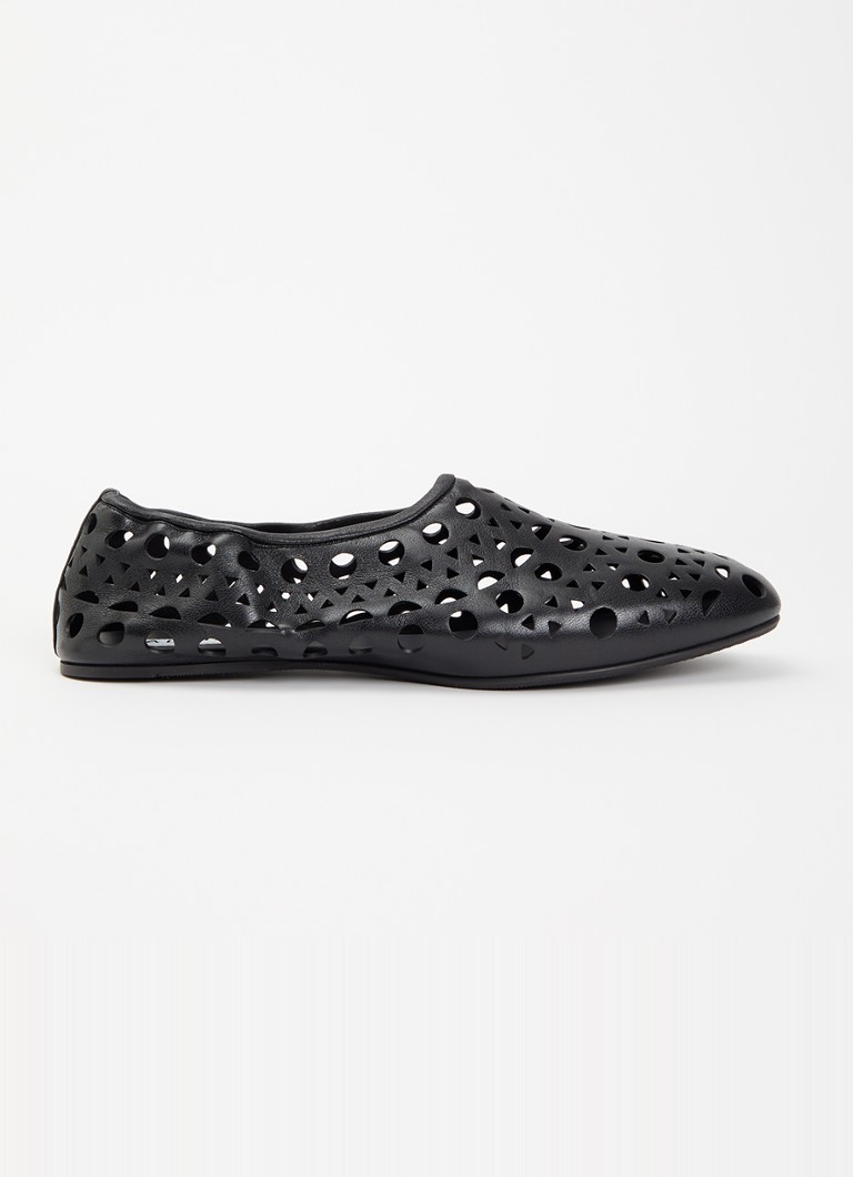 Alaïa Dames Neo Vienne ballerina van kalfsleer in de kleur Zwart, maat: 40