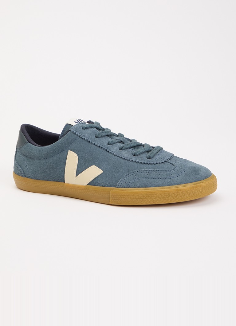 Veja Heren Volley sneaker van suède in de kleur Staalblauw, maat: 44