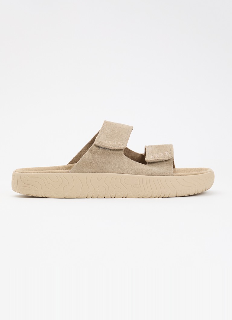 Veja Heren Etna slipper van suède in de kleur Creme, maat: 43