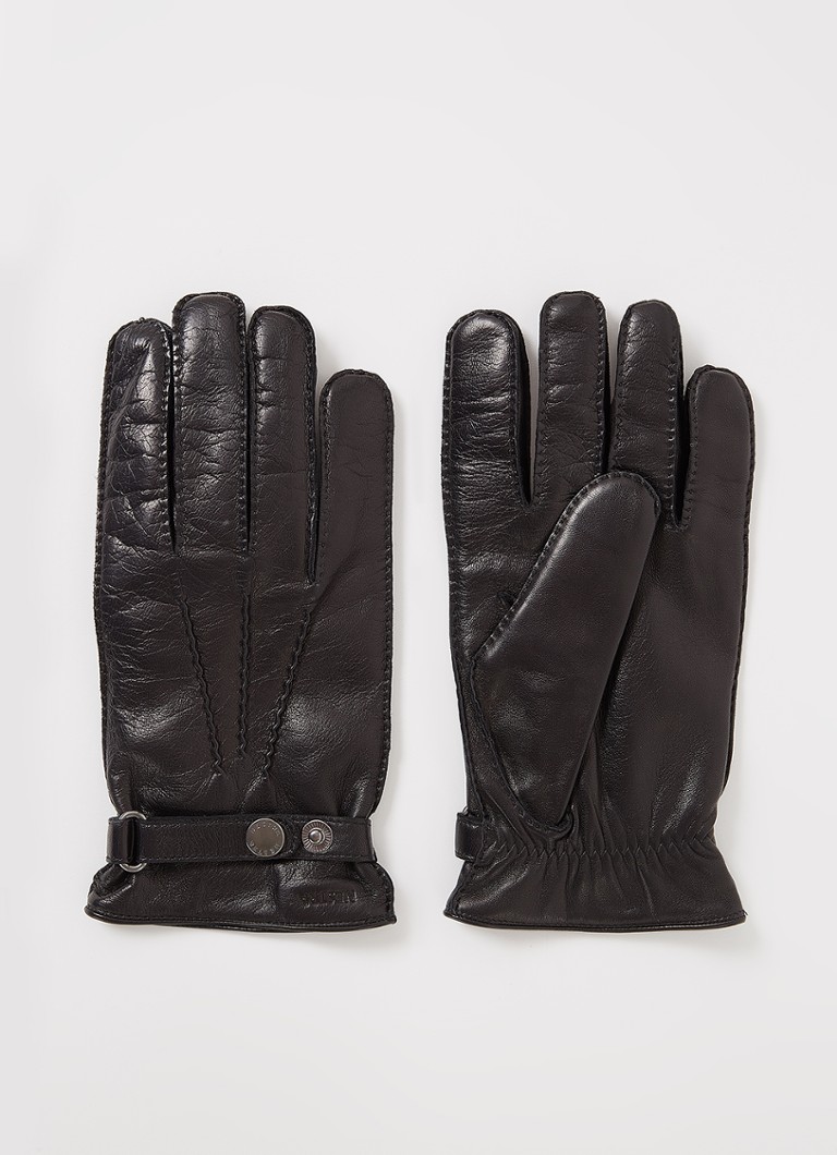 Hestra Heren Jake handschoenen van schapenleer in de kleur Zwart, maat: 9