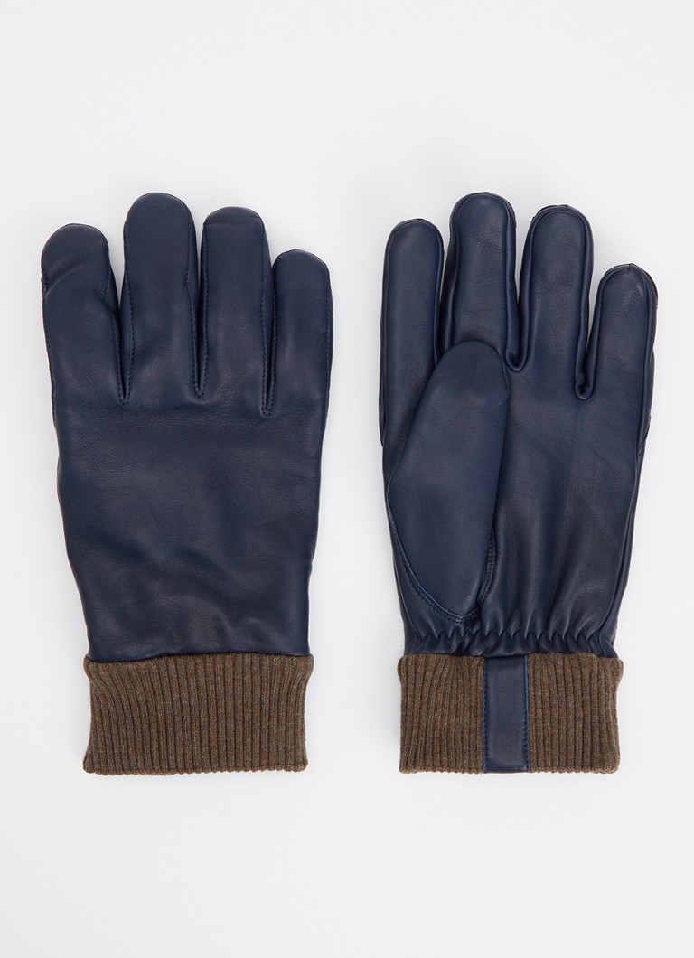 Hestra Heren Lil handschoenen van lamsleer in de kleur Donkerblauw, maat: 9