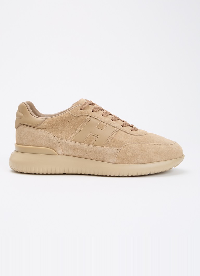 Hogan Heren H709 New Cube sneaker van suède in de kleur Beige, maat: 45