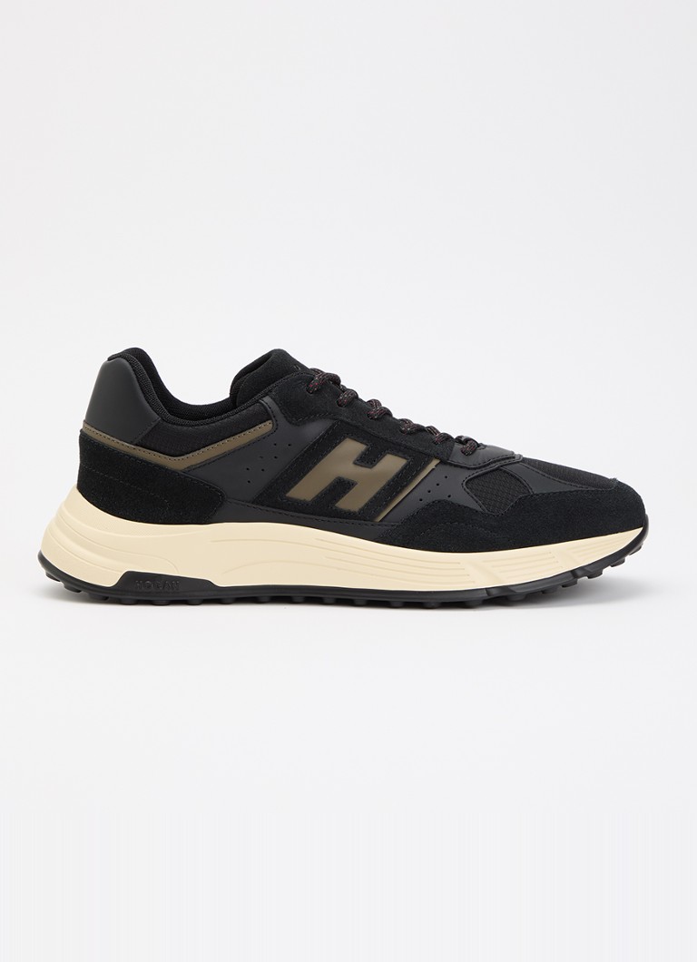 Hogan Heren Hyperlight sneaker met suède details in de kleur Donkerblauw, maat: 46