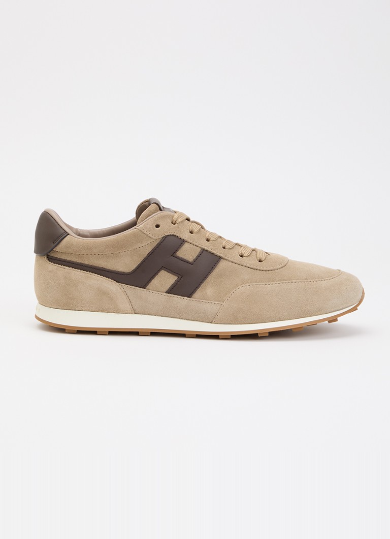 Hogan Heren H699 sneaker van suède in de kleur Zand, maat: 45