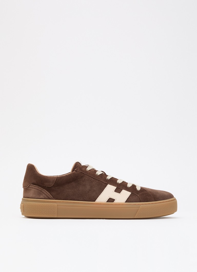 Hogan Heren Crosswind sneaker van suède in de kleur Bruin, maat: 45