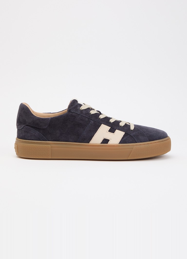 Hogan Heren H705 sneaker van suède in de kleur Donkerblauw, maat: 42