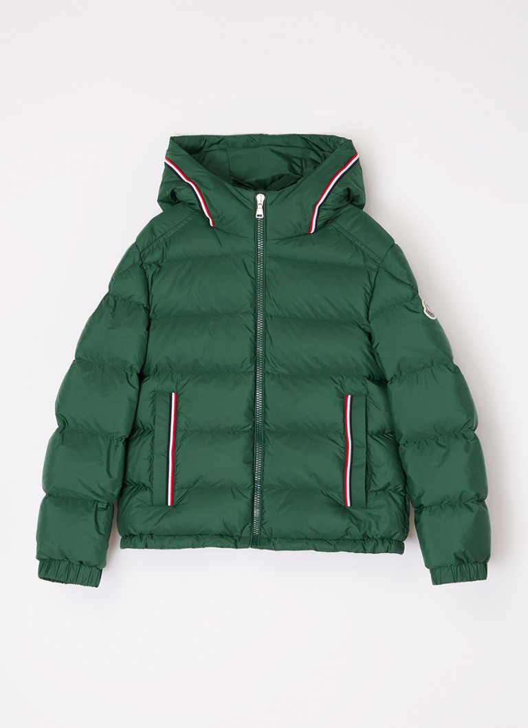 Moncler Jongens Merary puffer jack met donsvulling in de kleur Donkergroen, maat: 104