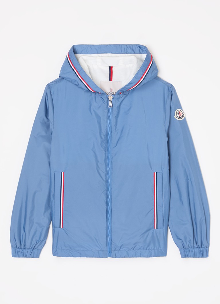Moncler Jongens Granduc jack met capuchon in de kleur Lichtblauw, maat: 164