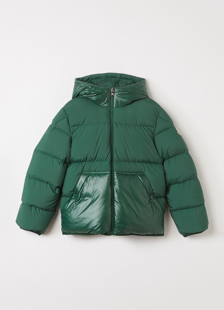 Moncler Jongens Barin puffer jack met donsvulling in de kleur Groen, maat: 140