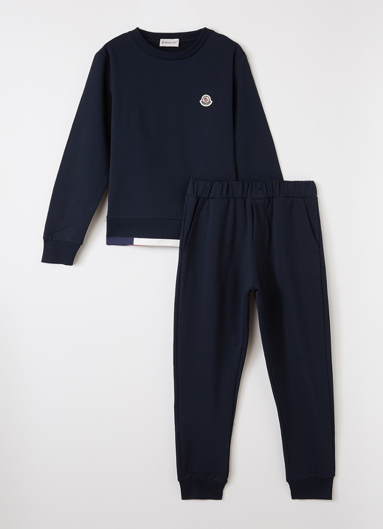 Moncler Jongens Ensemble set met sweater en joggingbroek 2-delig in de kleur Donkerblauw, maat: 14A=164