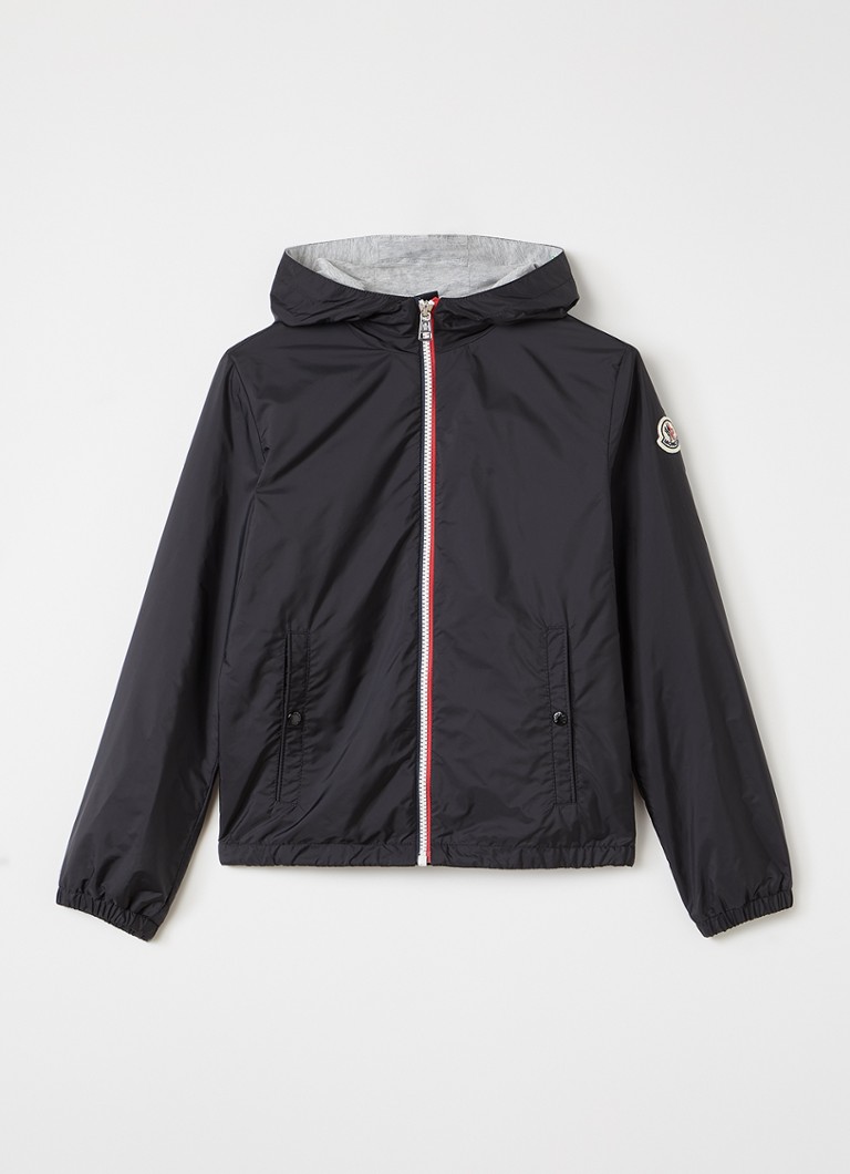 Moncler Jongens Urville windjack met capuchon in de kleur Zwart, maat: 12A=152