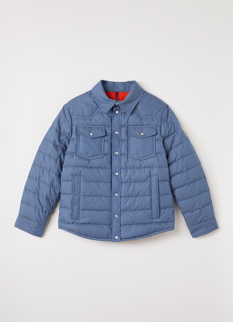 Moncler Tiriol jack met borstzakken in de kleur Lichtblauw, maat: 12A=152