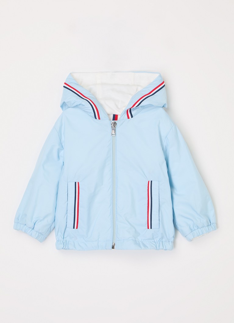 Moncler Jongens Granduc jack met capuchon in de kleur Lichtblauw, maat: 74