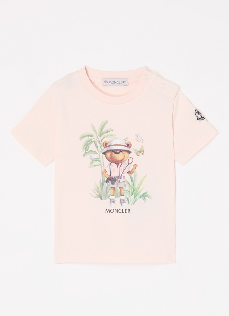 Moncler Meisjes T-shirt met print in de kleur Lichtroze, maat: 74