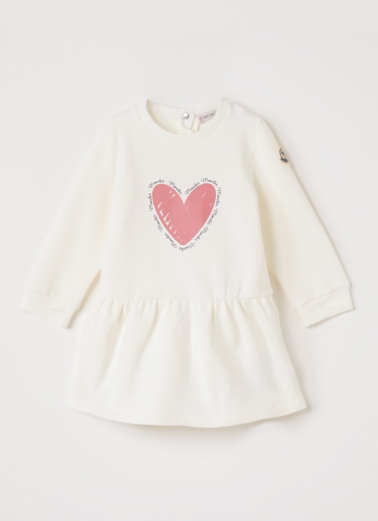 Moncler Meisjes Jurk met print in de kleur Gebroken wit, maat: 2JR