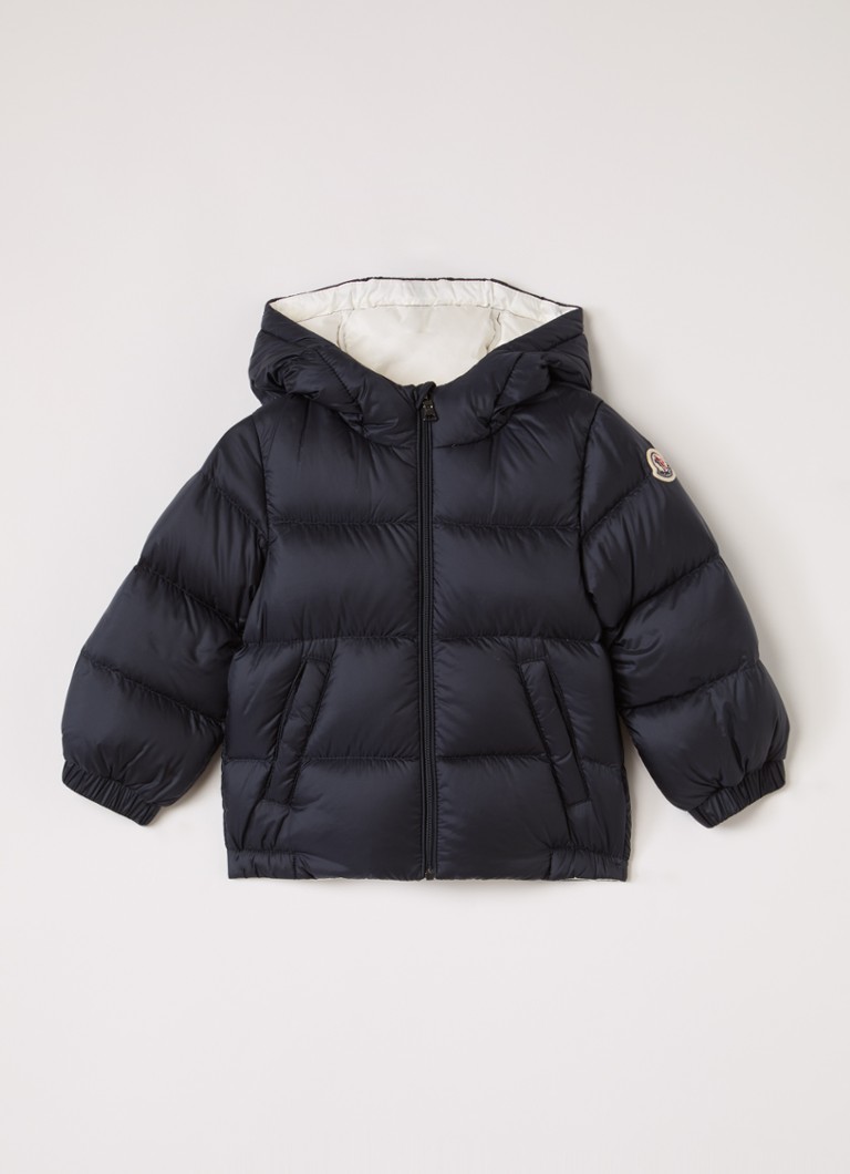 Moncler Jongens New Macaire puffer jack met donsvulling in de kleur Donkerblauw, maat: 2JR