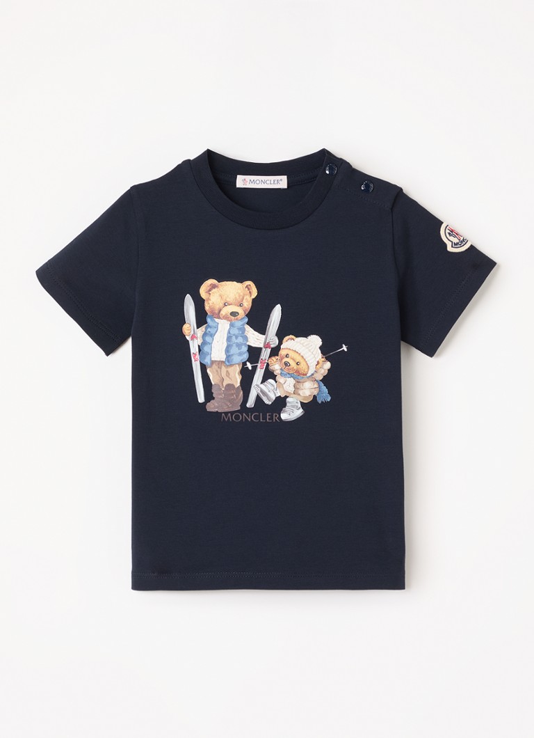Moncler Meisjes T-shirt met print in de kleur Donkerblauw, maat: 2JR