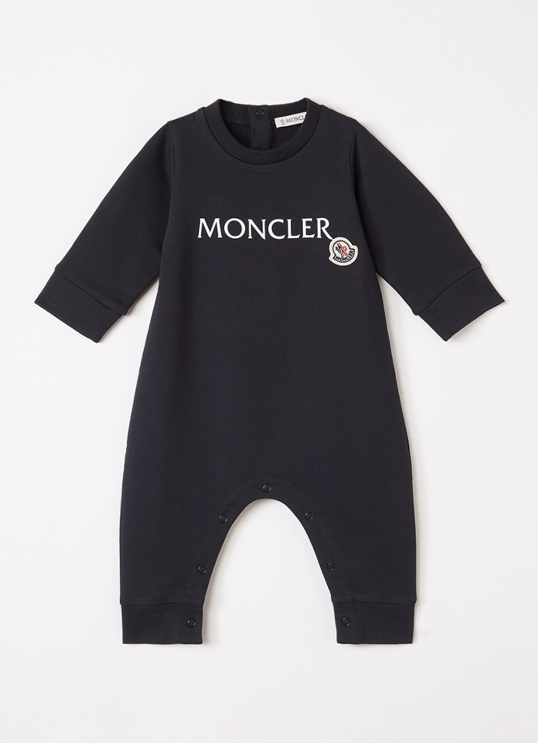 Moncler Meisjes Babypak met logo in giftbox in de kleur Donkerblauw, maat: 1/3M=56