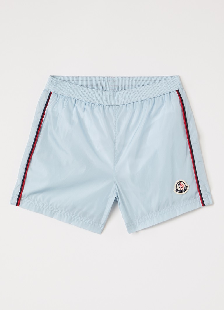 Moncler Jongens Zwemshorts met logo in de kleur Lichtblauw, maat: 9/12M=74