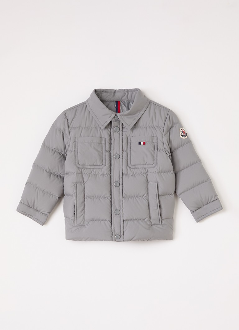 Moncler Kaelen gewatteerd jack met donsvulling in de kleur Grijs, maat: 86