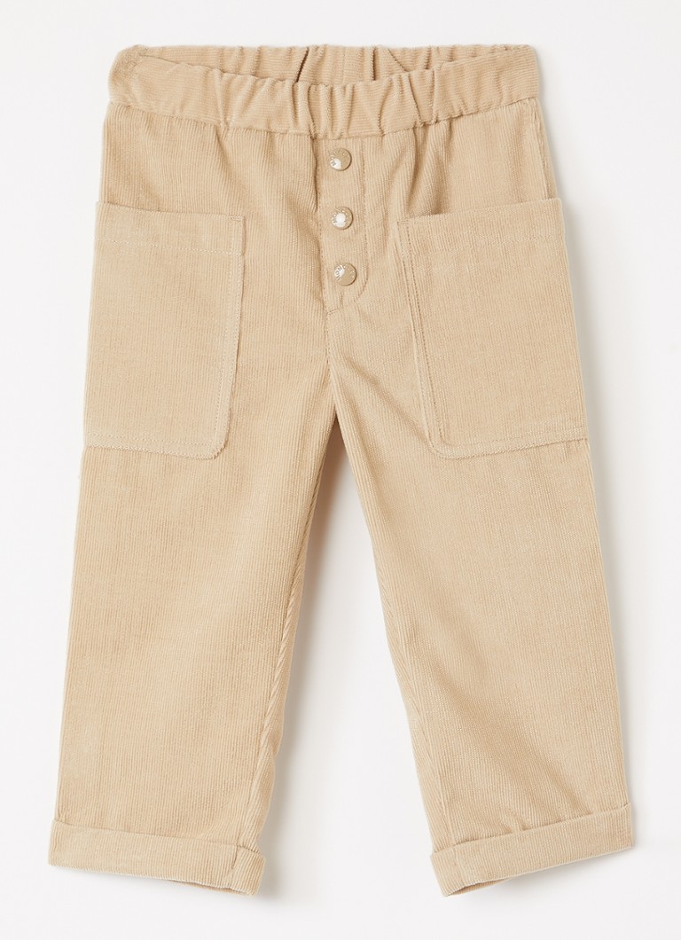 Moncler Jongens Straight fit broek van corduroy in de kleur Beige, maat: 2A=92