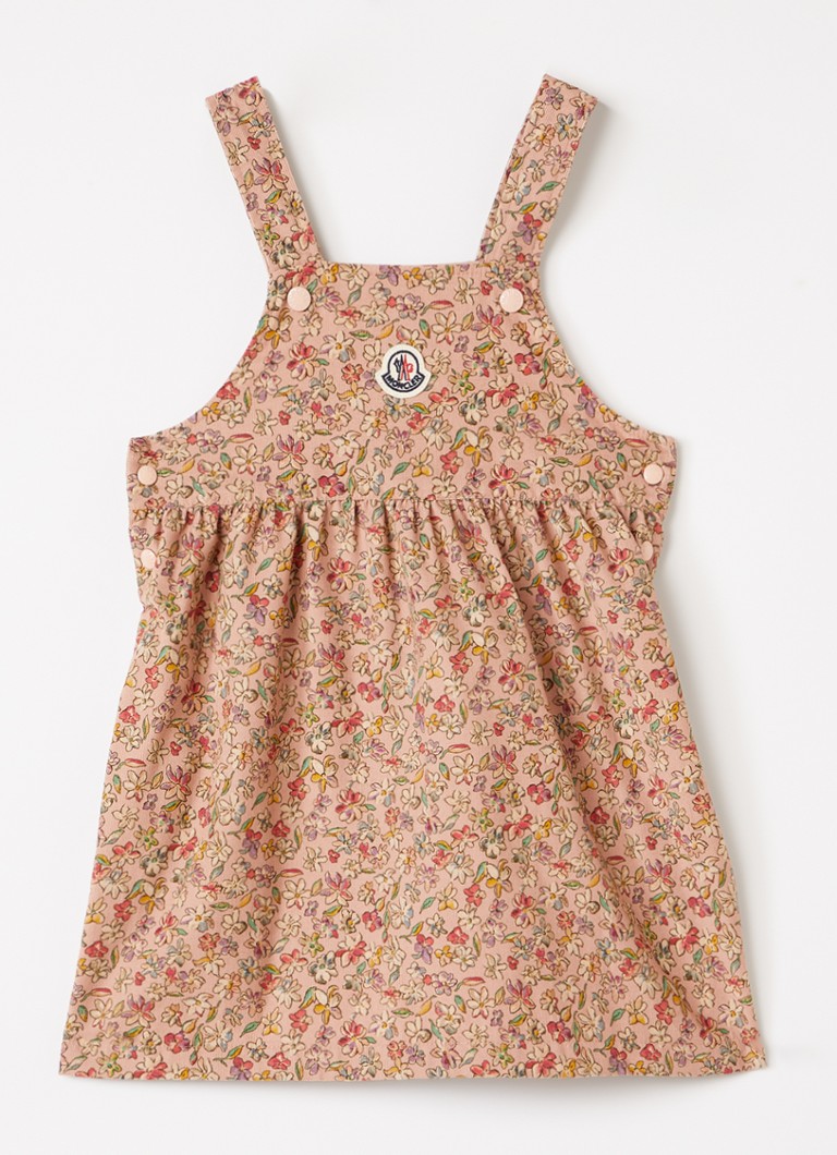 Moncler Meisjes Jurk met bloemenprint in de kleur Roze, maat: 12/18M=80