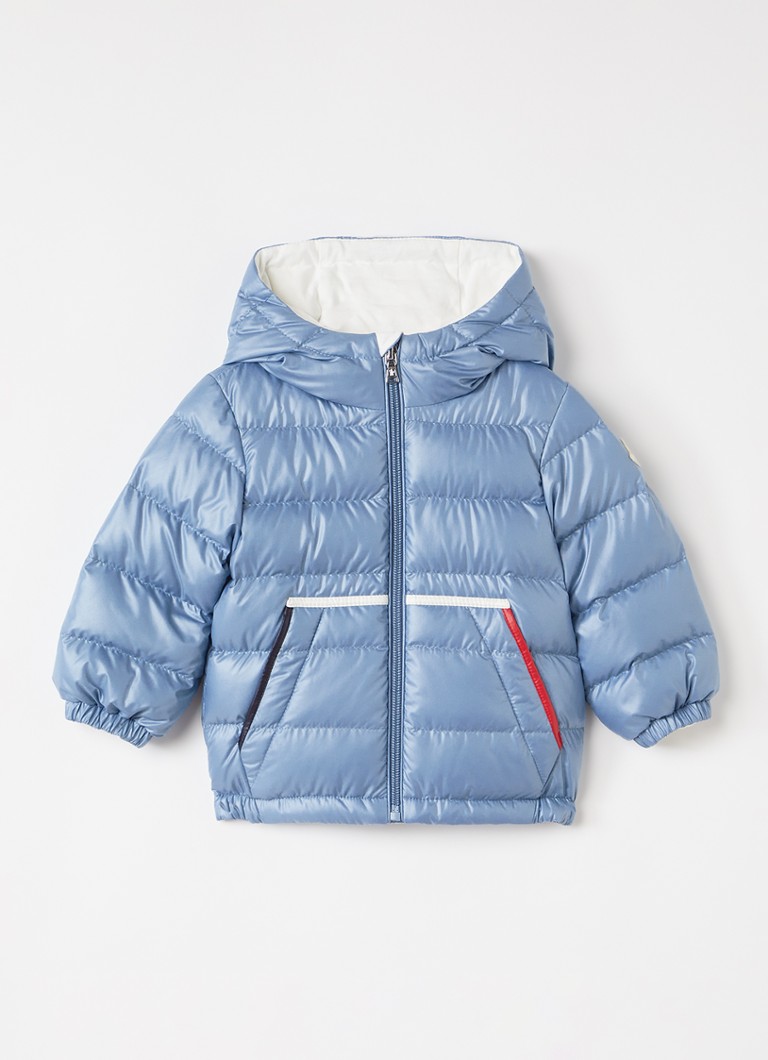 Moncler Meisjes Icarus puffer jack met donsvulling in de kleur Staalblauw, maat: 86