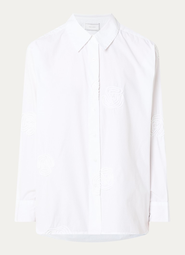 Neo Noir Dames Dalma Dori blouse met applicatie in de kleur Wit, maat: 36