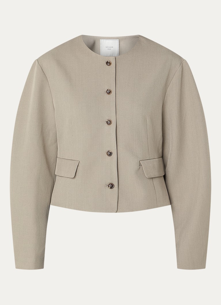 Neo Noir Dames Aranti blazer met klepzakken in de kleur Grijs, maat: 40